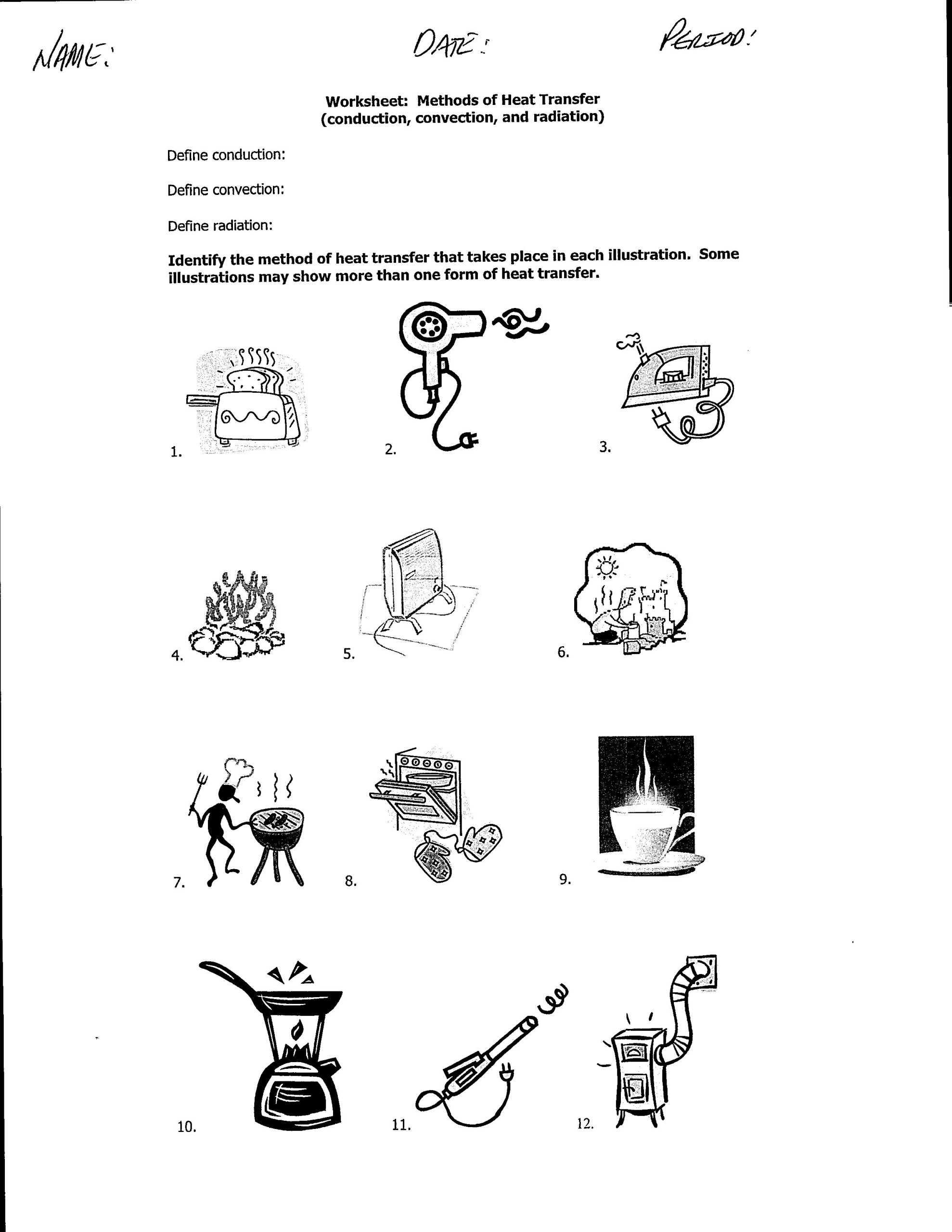 Assignments - Mr. Foreman'S 7Th And 8Th Grade Classes With Regard To Conduction Convection Radiation Worksheet