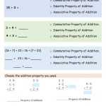 Associative, Identity, And Commutative Property Of Addition Worksheet With Regard To Commutative And Associative Properties Worksheet