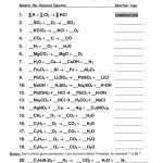 Balancing Chemical Equations And Types Of Reactions Worksheet Answers Intended For Types Of Chemical Reactions Worksheet
