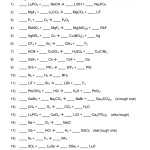 Balancing Chemical Equations Worksheet Pdf regarding Balancing Chemical Equations Worksheet 1