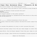 Bill Nye Planets And Moons Worksheet Answers – Pivotinspire With Bill Nye Fossils Worksheet
