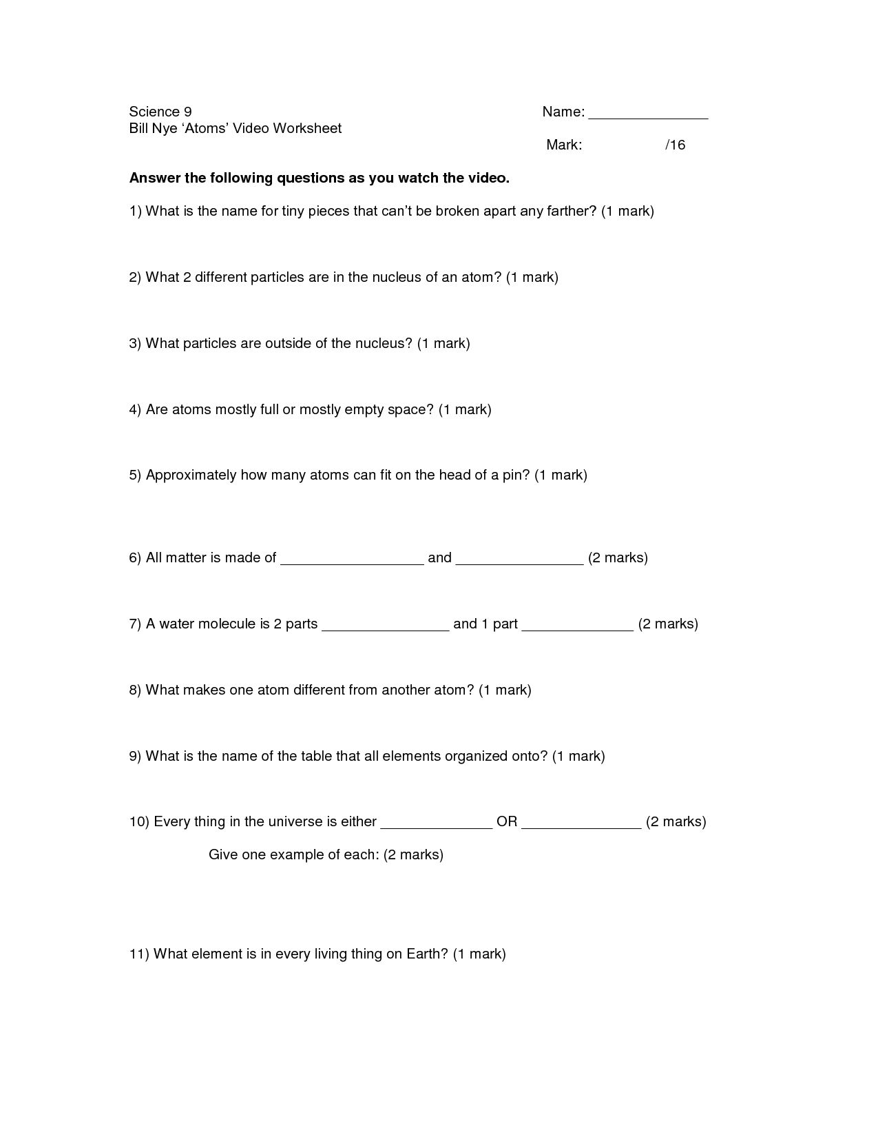 Bill Nye Simple Machines Worksheet Answers - Bill Nye The Science Guy With Regard To Simple Machines Worksheet Answers