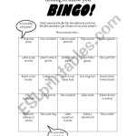Bingo Getting To Know You – Esl Worksheet By Yigelaowai With Regard To Getting To Know You Worksheet