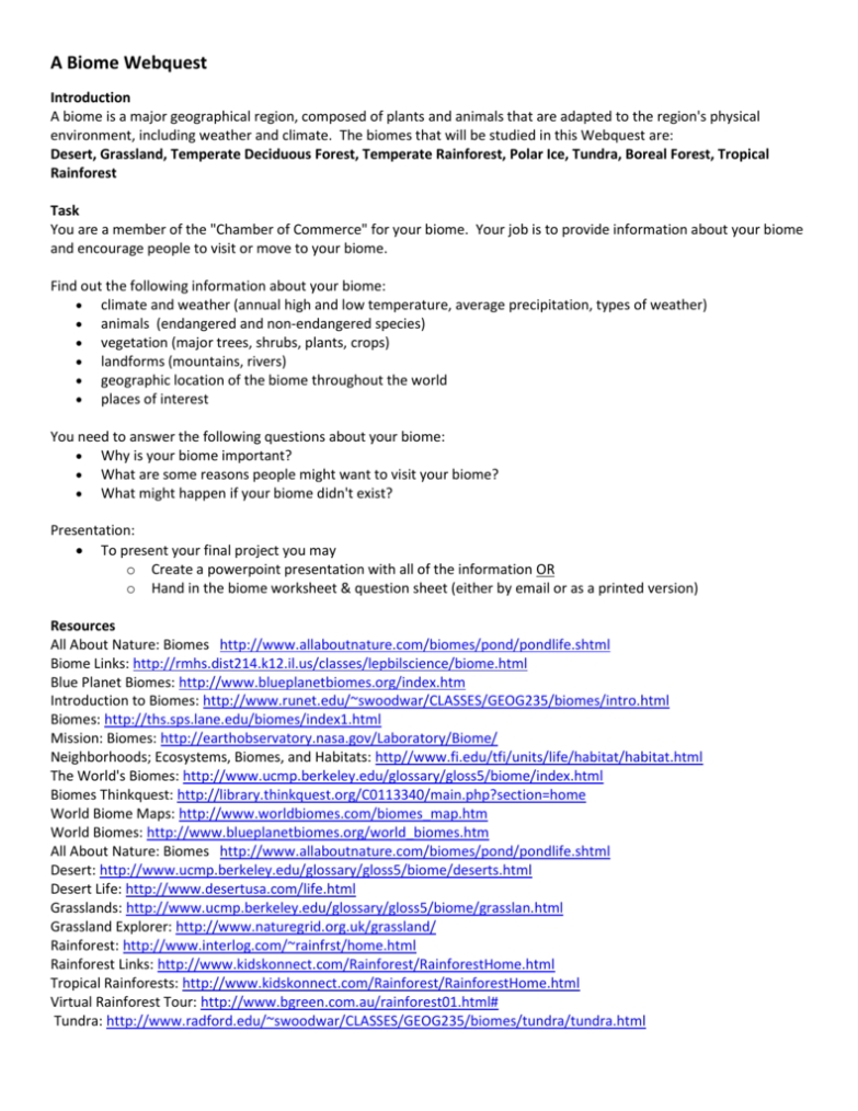 Biomes Worksheet Answers intended for 4 4 Biomes Worksheet Answers
