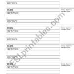 Blank New Vocabulary Dictionary - Esl Worksheet By 043314S throughout Blank Vocabulary Worksheet Template