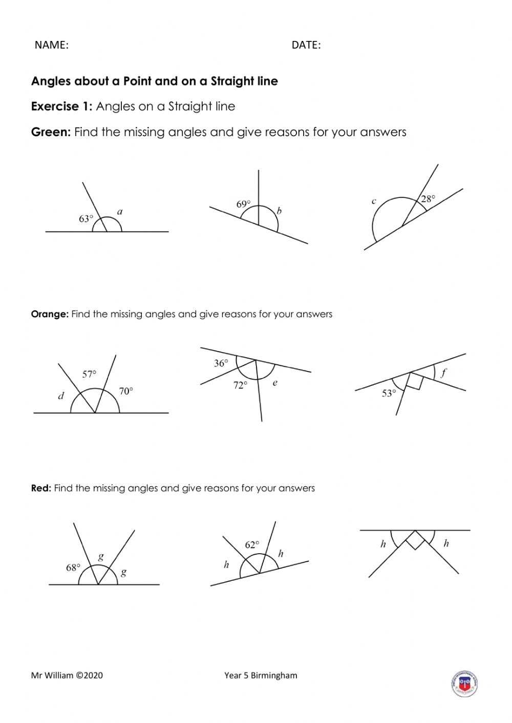 Calculating Angles With Regard To Finding Missing Angles Worksheet