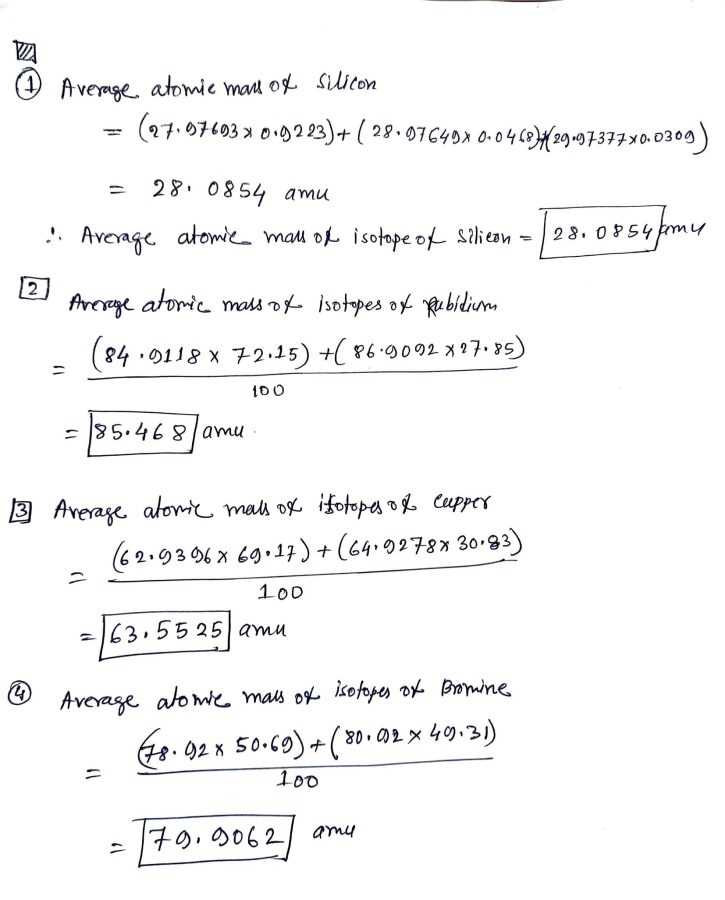 Calculating Average Atomic Mass Worksheet - Fornoob intended for Calculating Average Atomic Mass Worksheet