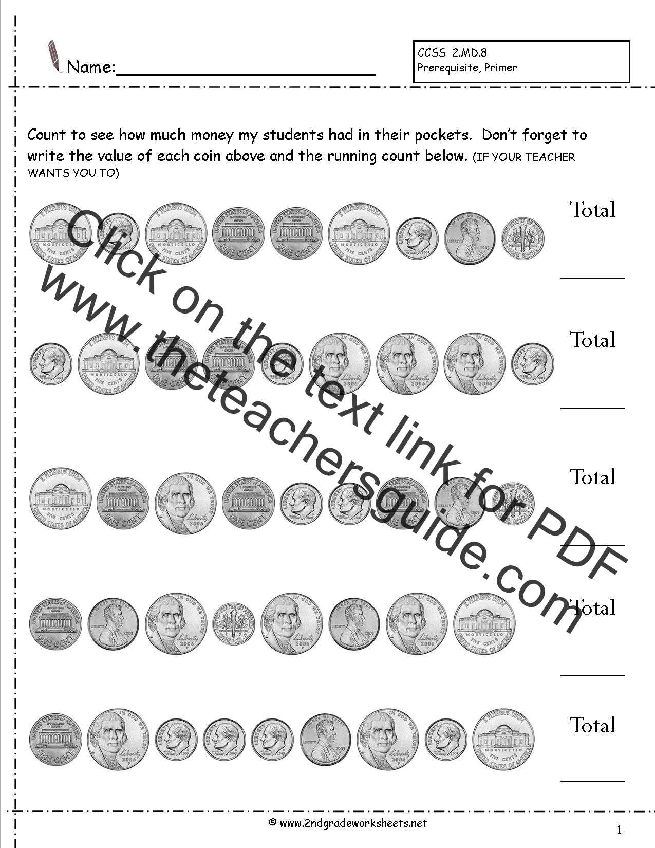 Ccss 2.Md.8 Worksheets, Counting Coins Worksheets, Money Wordproblems Worksheets intended for Values Of Coins Worksheet