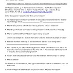 Cellular Transport Worksheet Answer Key regarding Cell Transport Worksheet Answers