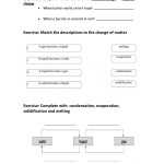 Changing States Of Matter Worksheets Regarding Change In Matter Worksheet