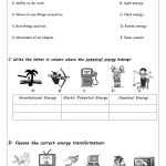 Chapter 5 – Energy Worksheet Within Energy Transformation Worksheet Answer Key