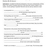 Characteristics Of Living Things Online Worksheet Regarding Characteristics Of Living Things Worksheet