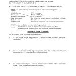 Charles Law Problems Worksheet Answers – Worksheet List Regarding Charles Law Worksheet Answers