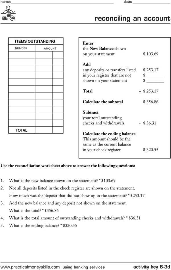 Checkbook Register Worksheet 1 Answer Key — Excelguider for Checkbook Register Worksheet 1 Answers