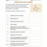 Chemical And Physical Changes Of Matter Inside Physical And Chemical Properties Worksheet