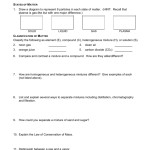 Chemistry Chapter 2 Reveiw With Answers Regarding Elements Compounds Amp Mixtures Worksheet