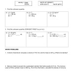 Chemistry Unit 1 Worksheet 3 Mass Volume And Density Answers – Promotiontablecovers Within Density Practice Problems Worksheet