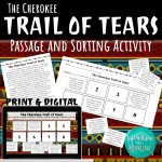 Cherokee Trail Of Tears Reading Passage And Sorting Activity Print And Digital - Classful intended for Trail Of Tears Worksheet
