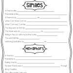 Christmas Similes And Metaphors Worksheets | Tracinglettersworksheets With Simile And Metaphor Worksheet