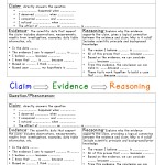 Claimevidencereasoningstudentreferencesheetngss Inside Claim Evidence Reasoning Science Worksheet