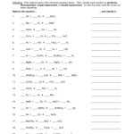 Classification Of Chemical Reactions Worksheet : Balancing Chemical Reactions Worksheets Pertaining To Classification Of Chemical Reactions Worksheet