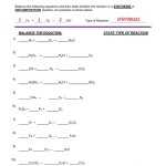 Classification Of Chemical Reactions Worksheet : Balancing Chemical Reactions Worksheets Regarding Classification Of Chemical Reactions Worksheet