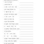 Classification Of Chemical Reactions Worksheet - Word Worksheet in Chemical Reactions Types Worksheet