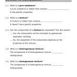 Classification Of Matter Worksheet Answers In Classification Of Matter Worksheet Answers