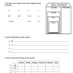 Classifying Real Numbers Worksheet Intended For Classifying Rational Numbers Worksheet