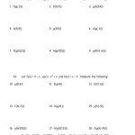 Composite And Inverse Functions Worksheet With Answers Pdf Throughout Composite Function Worksheet Answers