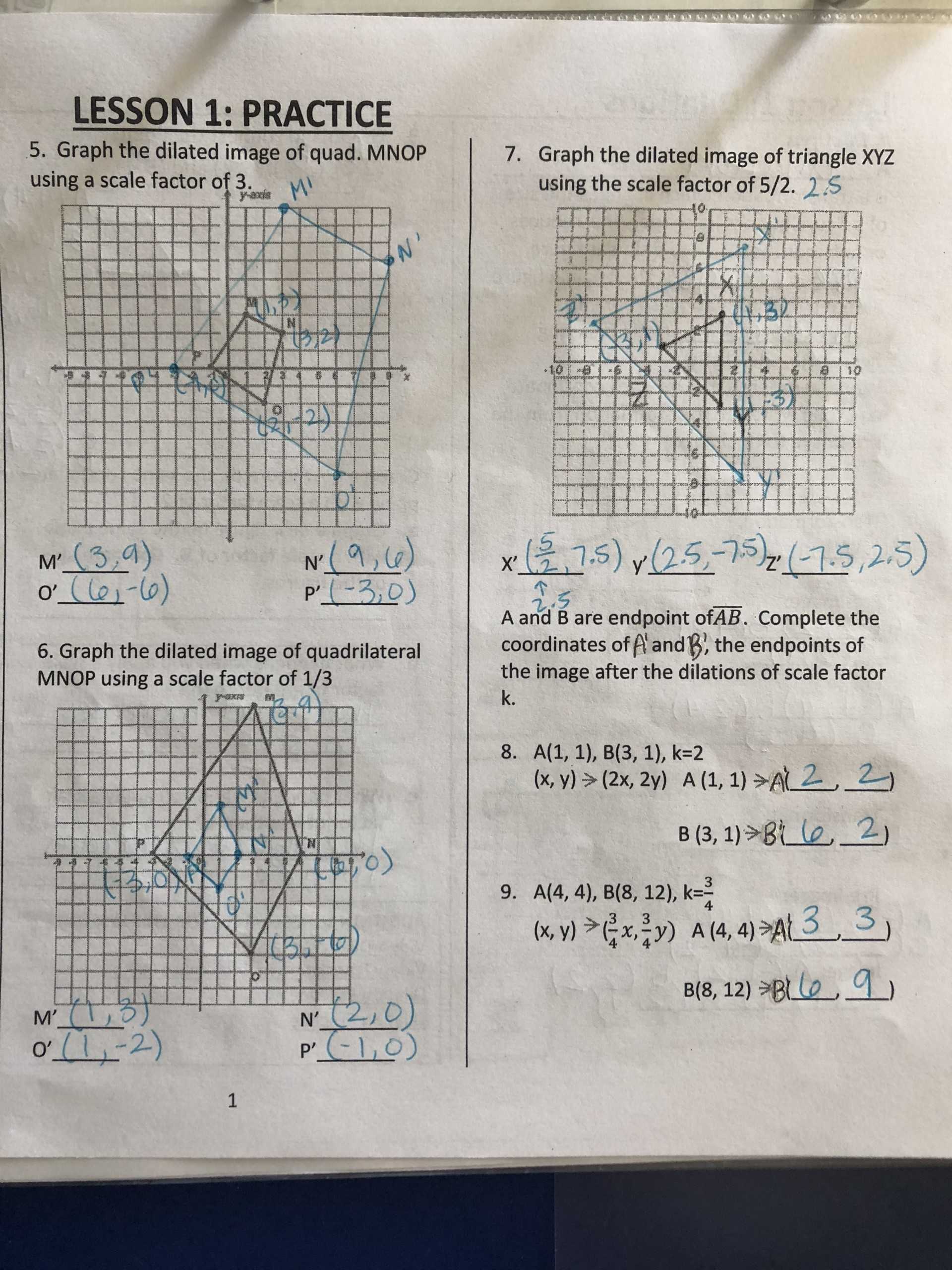 Composition Of Transformations Worksheet intended for Composition Of Transformations Worksheet