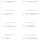 Compound Inequalities Worksheets In Solving Inequalities Worksheet Pdf