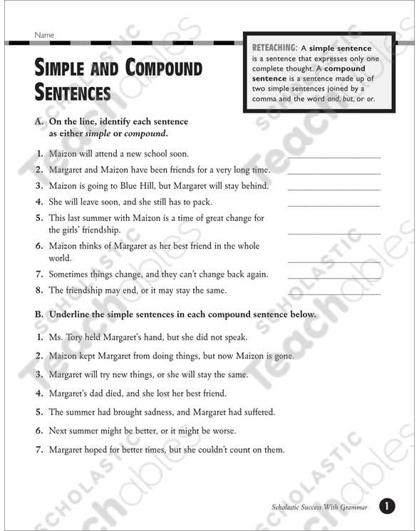 Compound Sentences Examples Pdf - Foto Kolekcija intended for Simple And Compound Sentence Worksheet