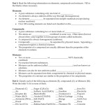 Compund And Mixture Regarding Elements Compounds Amp Mixtures Worksheet