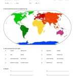 Continents And Oceans Interactive Activity For Elementary, Grade 4, Primaria Throughout Continents And Oceans Worksheet Pdf