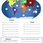 Continents And Oceans Of The World – Ks1 & Ks2 – Presentation And Differentiated Activity For Continents And Oceans Worksheet