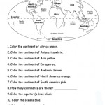 Continents And Oceans Worksheet Pdf Free Thekidsworksheet – Continents And Oceans Worksheet With Continents And Oceans Worksheet