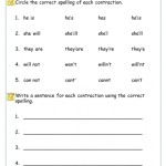 Contractions Worksheet – English Treasure Trove Within Contractions Worksheet 3Rd Grade