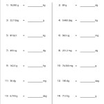 Conversion Of Metric Units Of Mass Worksheets For Si Unit Conversion Worksheet