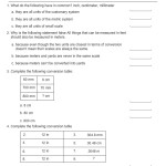 Converting Between Metric And Customary Units Of Length Worksheet Inside Unit Conversion Word Problems Worksheet