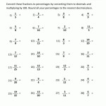 Converting Fractions To Percentages Pertaining To Fraction Decimal Percent Conversion Worksheet