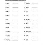 Counting Atoms In A Formula Worksheet Intended For Atoms And Elements Worksheet
