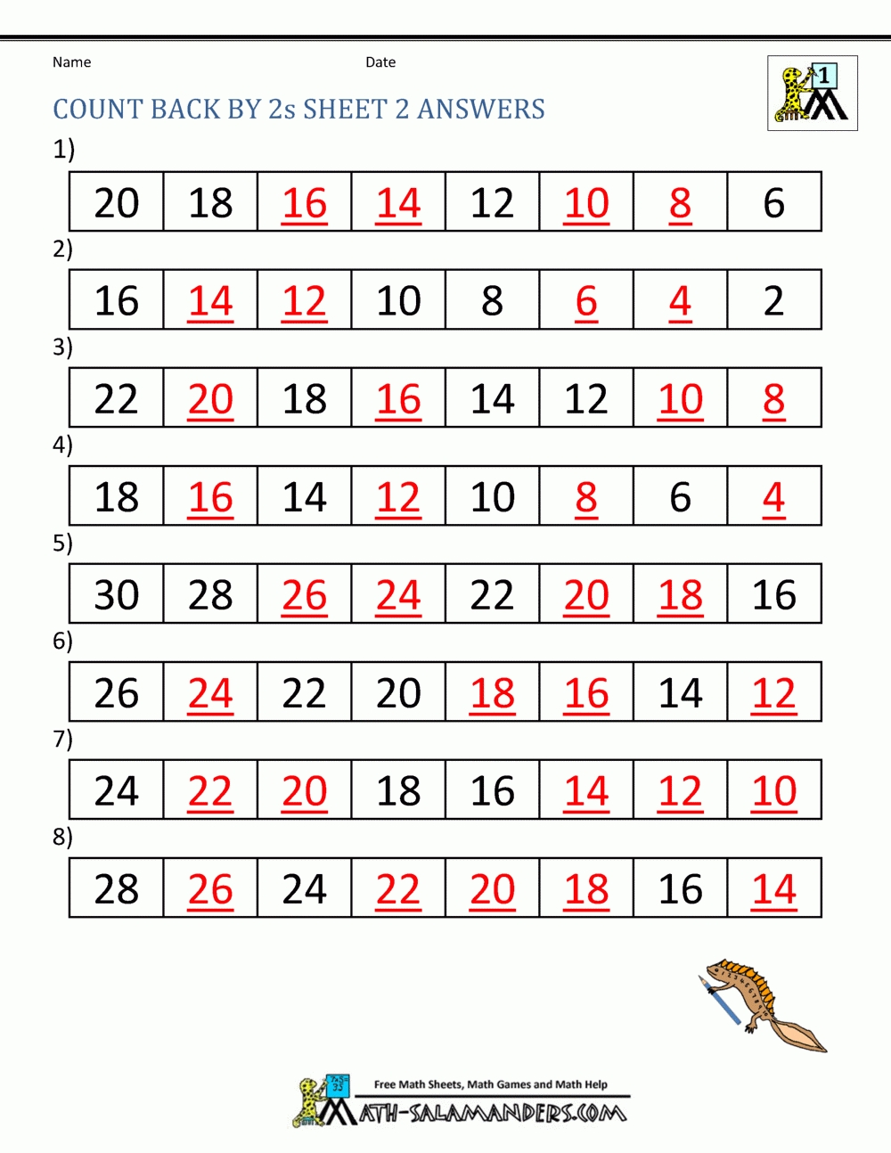 Counting By 2S Worksheets regarding Counting By 2&amp;#039;s Worksheet