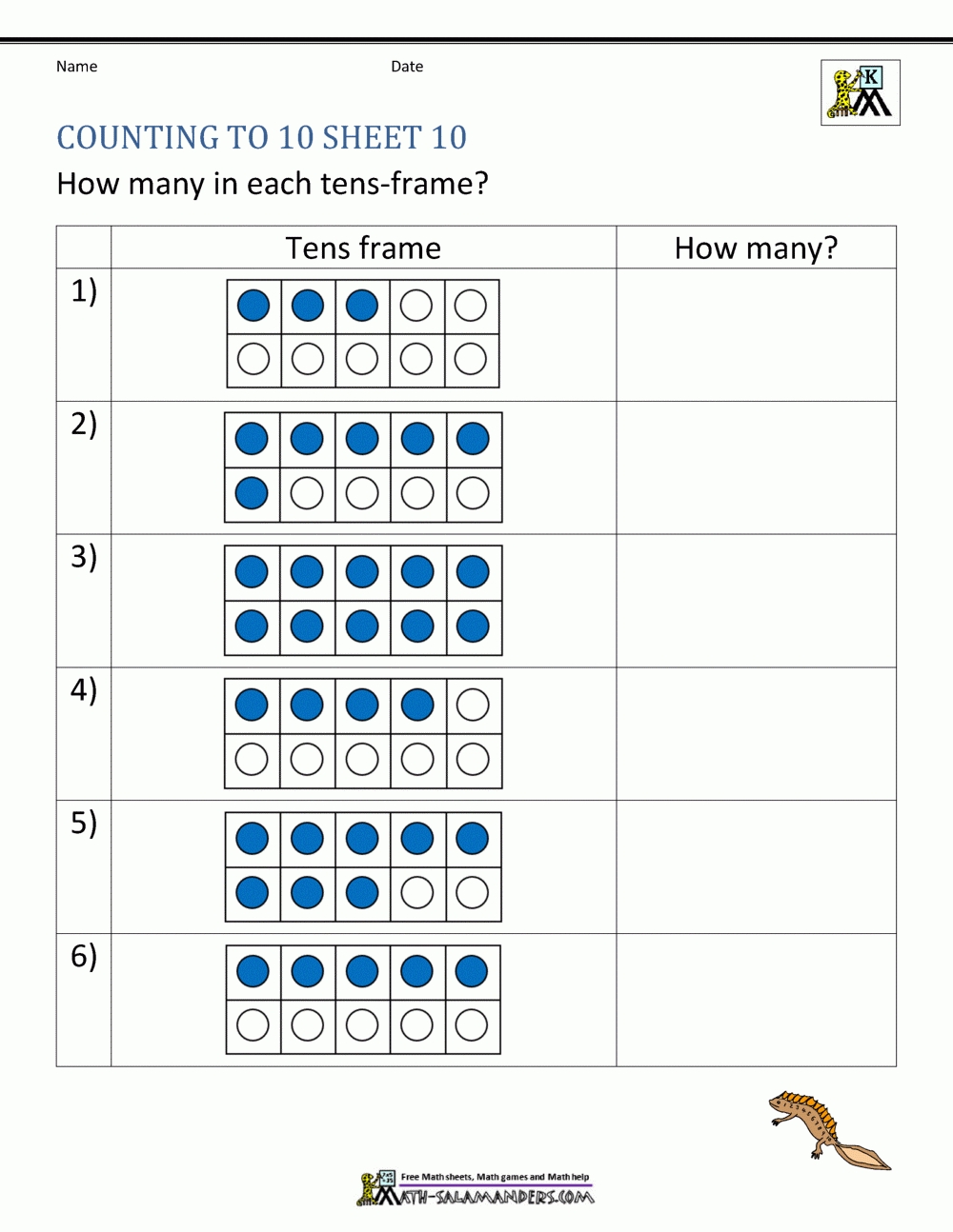 Counting To 10 Worksheets with regard to Counting By 10s Worksheet