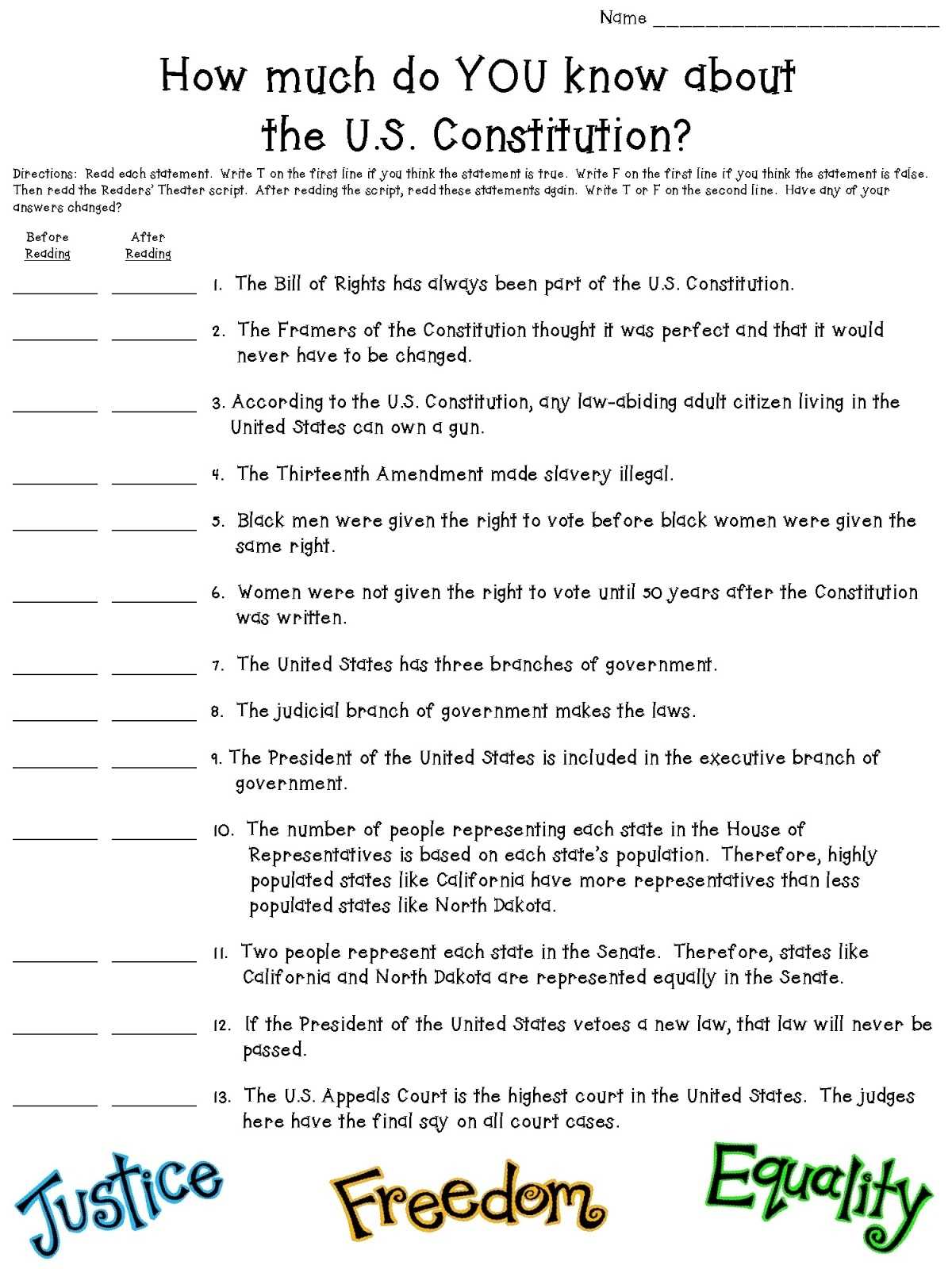 Crafting Connections: Don'T Let Constitution Day Sneak Up On You This Year throughout United States Constitution Worksheet