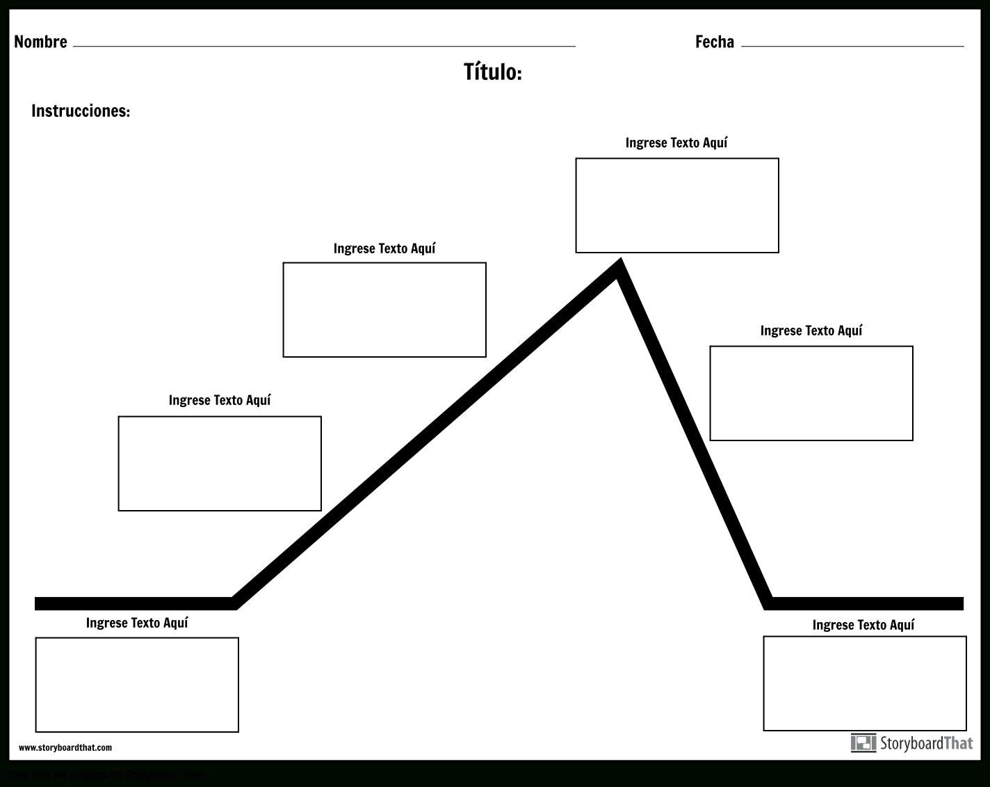 Crear Una Hoja De Trabajo De Diagrama De Trama | Plantillas De Diagrama within Plot Diagram Worksheet Pdf