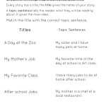 Creative Writing  Topic Sentence And Titles Worksheet Regarding Writing A Topic Sentence Worksheet