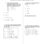 Cst Algebra Review Worksheet #1 (20 Points) Pertaining To Algebra 1 Review Worksheet