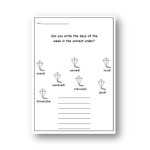 Days Of The Week French Worksheet / French For Kids School in French Worksheet For Kids