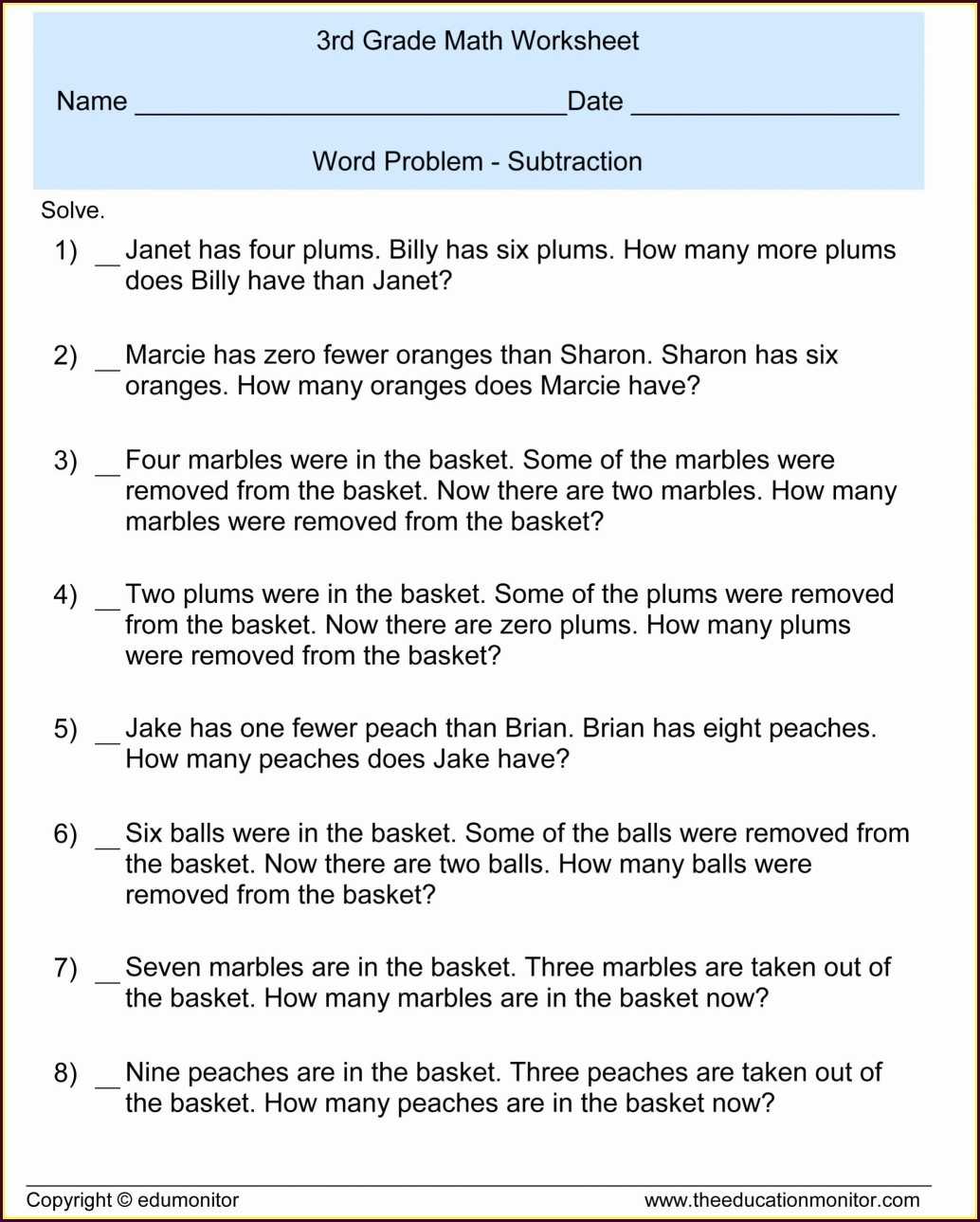 Decimal Word Problems Edboost - 5Th Grade Free Printable Multiplication with regard to Multiplication Fraction Word Problems Worksheet